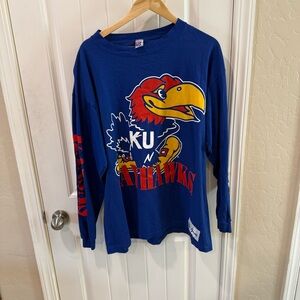 Kansas Jayhawks KU Long Sleeve Shirt The Game Blue Adult XL NCAA